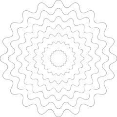 lines in Circle Form . Spiral Vector Illustration .Big collection of round Logos .  . Abstract Geometric circular shapes .Rotating radial lines collection. Concentric circles