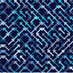 Arrow Vector seamless pattern. Geometric striped ornament. Monochrome linear background illustration