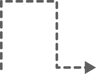 Arrow Dotted Line Straight For Decoration Minimal