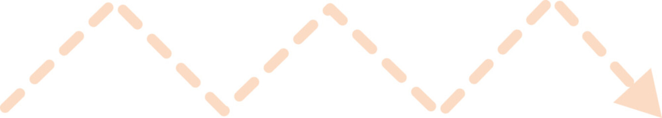 Arrow Dotted Line Straight For Decoration Minimal
