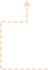 Arrow Dotted Line Straight For Decoration Minimal