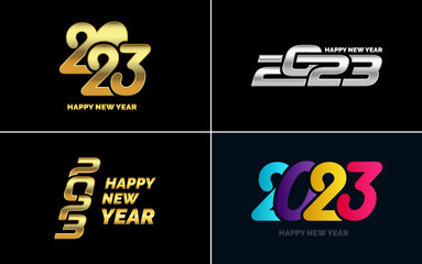 Set of logo design 2023 Happy New Year