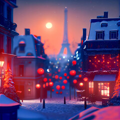 Red Christmas in Paris