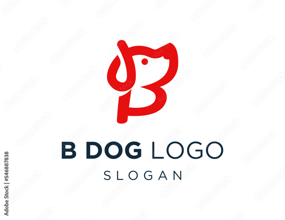 Poster logo design about dog on a white background. created using the coreldraw application.