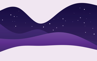 Creative Waves Night Purple background. Dynamic shapes composition. Vector illustration