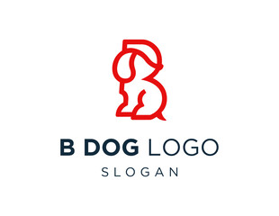 Logo design about Dog on a white background. created using the CorelDraw application.