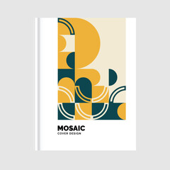 Colorful geometric Mosaic Book Cover Design