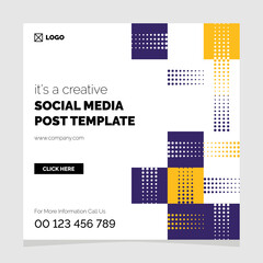 Its a Creative Social Media Post template Geometric Vector Background