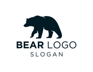 Logo design about Bear on a white background. created using the CorelDraw application