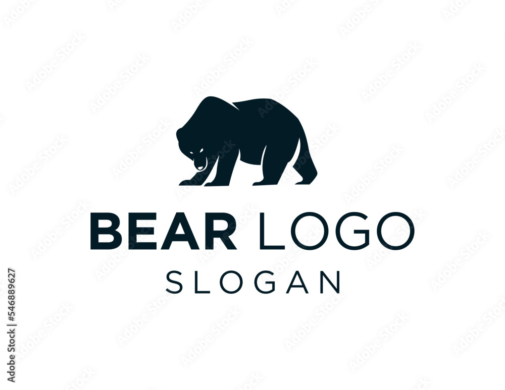 Poster logo design about bear on a white background. created using the coreldraw application