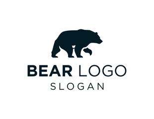 Logo design about Bear on a white background. created using the CorelDraw application
