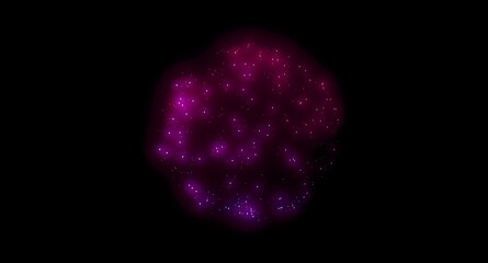 glowing sphere with particles background overlay image