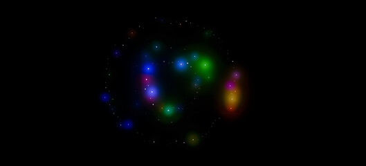 colored RGB glowing with particles overlay image