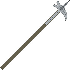 Single wooden and steel lucern war hummer flat vector illustration