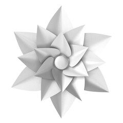 Silver flower. 3D flower. 3D illustration.