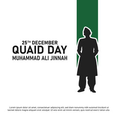 Quaid-e-Azam Day 25th December Celebration Social Media Post Design, tribute to the founder of Pakistan