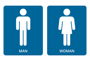 restroom icon sign isolated. Toilet sign.