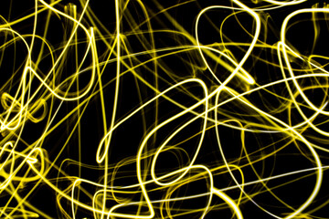Abstract light lines on black background