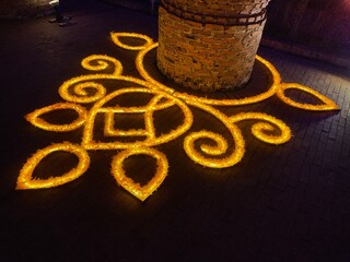 light decoration on the floor