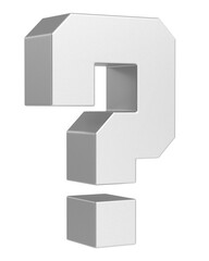 Question mark sign. 3D question mark.