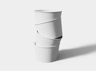 3d Stack of Ice Cream Cup
