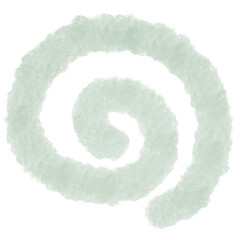 Watercolor Textured Pastel Swirl Shape