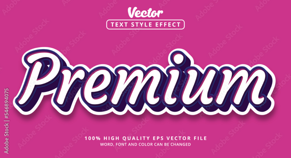 Poster editable text effect, premium text with layered style and modern style