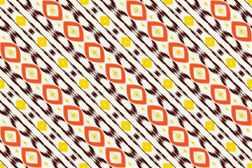 Ikat Aztec tribal art Seamless Pattern. Ethnic Geometric Batik Ikkat Digital vector textile Design for Prints Fabric saree Mughal brush symbol Swaths texture Kurti Kurtis Kurtas