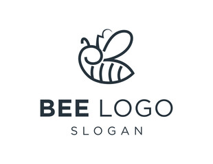 Logo design about honey bee on a white background. created using the CorelDraw application.