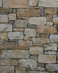 Fondo con detalle y textura de paredd e piedra con formas aleatorias rectangulares y tonos marrones