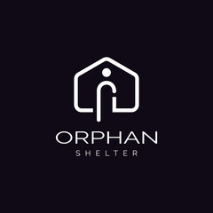Charity Logo Design Template Shelter for Orphan 
