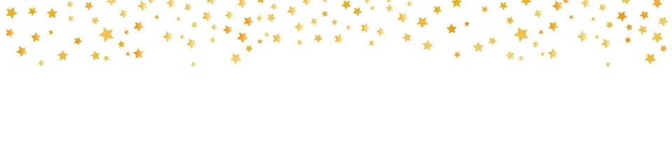 Glitter golden stars frame on transparentbackground. Luxury elegant design elements. Gold stars random luxury sparkling confetti. Christmas texture. PNG image - obrazy, fototapety, plakaty