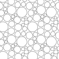 Seamless pattern. Circles of different sizes.