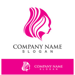 Style hair woman icon logo vector