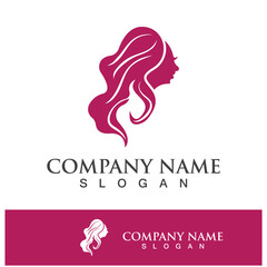 Style hair woman icon logo vector