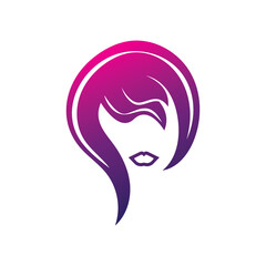 Style hair woman icon logo vector