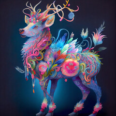abstract deer psychedelic