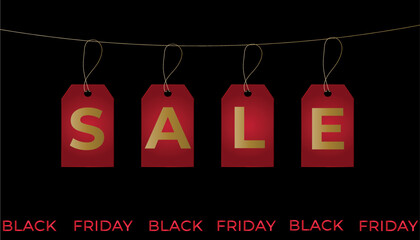 Black Friday banner. Black Friday sale design. Black Friday design, sale, discount, advertising, marketing price tag. Discount tag.