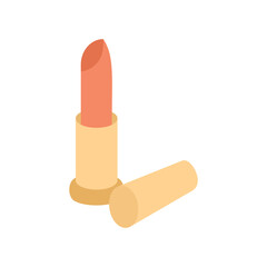 Lipstick for lips flat icon isolated on white background. Beauty and Cosmetology sign symbol in flat style