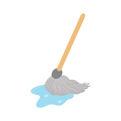 floor mop style icon vector illustration design