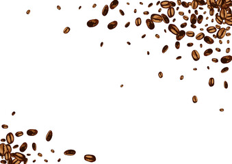 Brown EspressoCoffee Drawn Vector White
