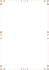 Circle pattern design with a rectangle border frame