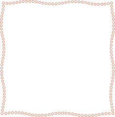 Naklejka premium Circle pattern design with a square border frame