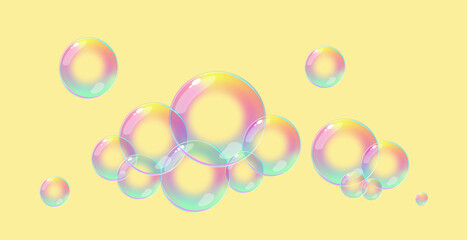 Bubbles in yellow