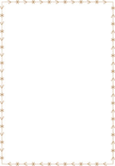 Leaf and flower pattern design with a rectangle border frame.