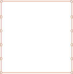 Heart pattern design with a square border frame.