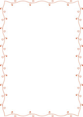 Heart pattern design with a rectangle border frame.