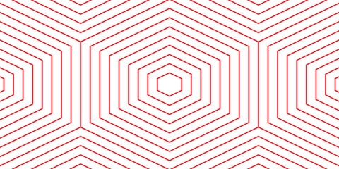 Red hexagon and white abstract background