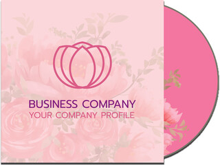 Professional love wedding business stationery items set flower color styles png illustration