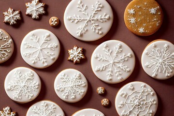 Closeup shot of the Christmas cookies